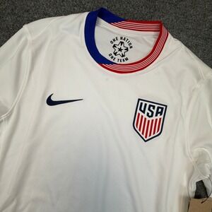 Nike USA National Team Soccer Long Sleeve Home Jersey Mens Small White NEW